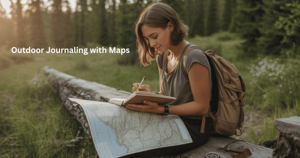 outdoor journaling with maps