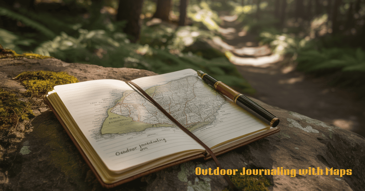 outdoor journaling with maps